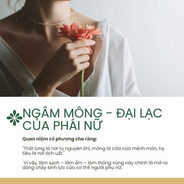 Ngâm mông – khơi thông gốc rễ khí huyết, dưỡng sinh cho nữ giới